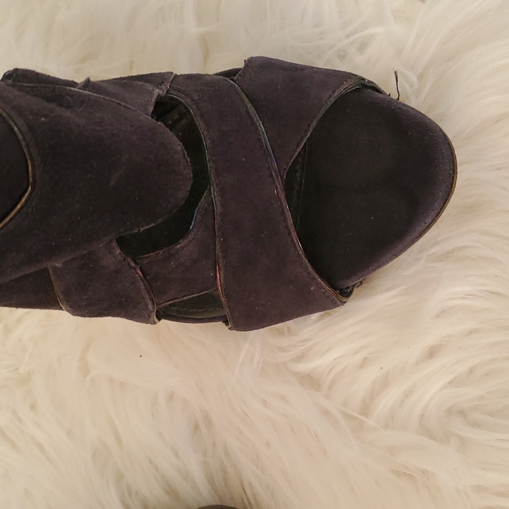Camilla skovgaard blue platform heel Stiletto open toe shoe size 36.5 - Picture 7 of 16